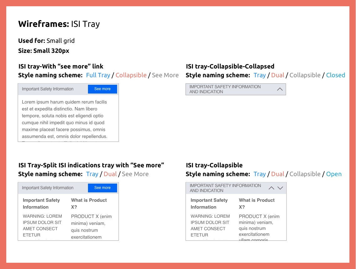 Wireframe system for HealthTech agency